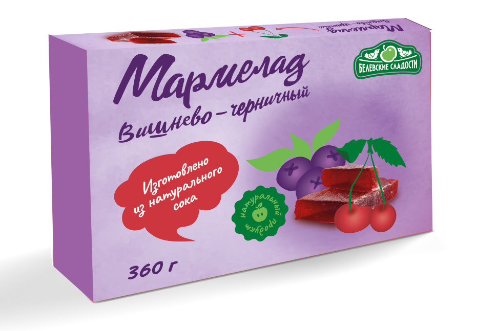  Мармелад  "Вишнево-черничный" белевский 360г   в Тосно