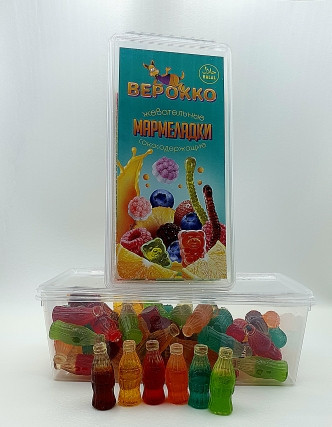 №2 Жевательный мармелад Бутылочки МИКС, 250г      в Тосно
