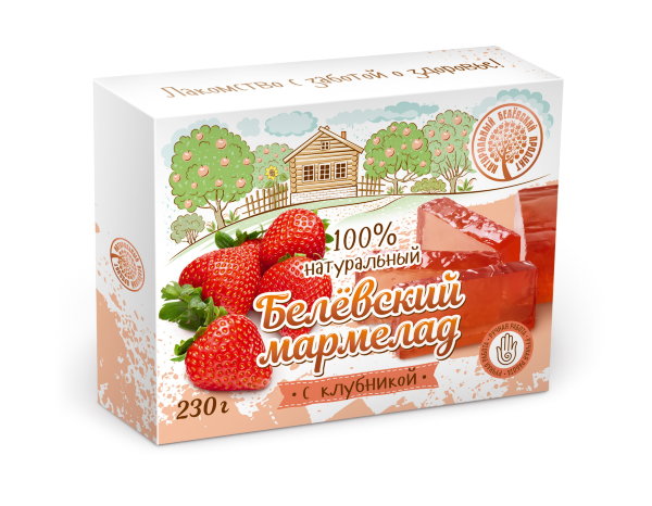 №2 Мармелад белевский "Клубника" 230г в Тосно