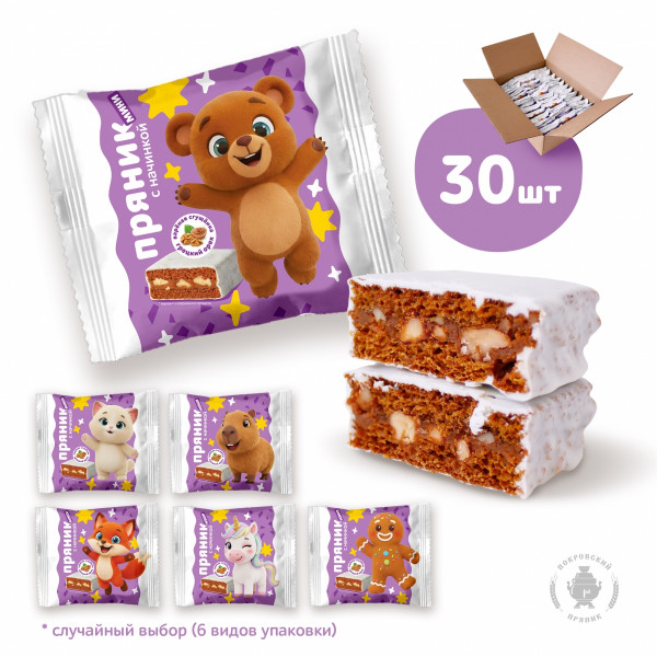 №2 Пряник МИНИ  коробка (30шт по 60г) в Тосно