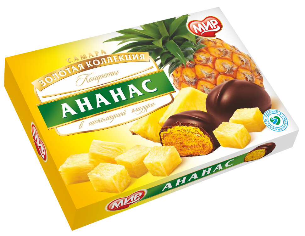  КФ МИР Ананас в шоколадной глазури 160г в Тосно